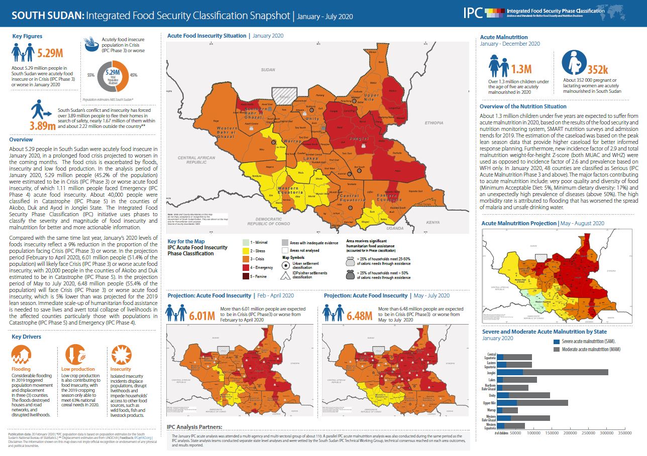 South Sudan: Acute Food Insecurity Snapshot January 2020 and ...