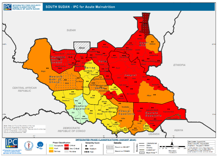 South Sudan: Acute Malnutrition Situation for August 2019 and ...