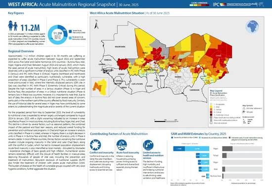 WEST AFRICA: Around 11.2 million children under five years of age in 5 countries suffering acute malnutrition driven by conflict and insecurity, acute food insecurity, limited access to WASH services. 